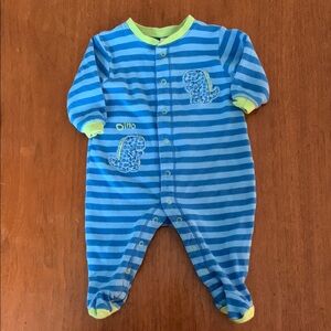 🍊5/$25 Pekkle Blue and Green Footies size 3m